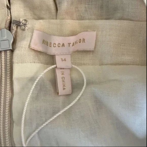 Rebecca Taylor Ivie Off the Shoulder Embroidered Linen Dress - Picture 8 of 8